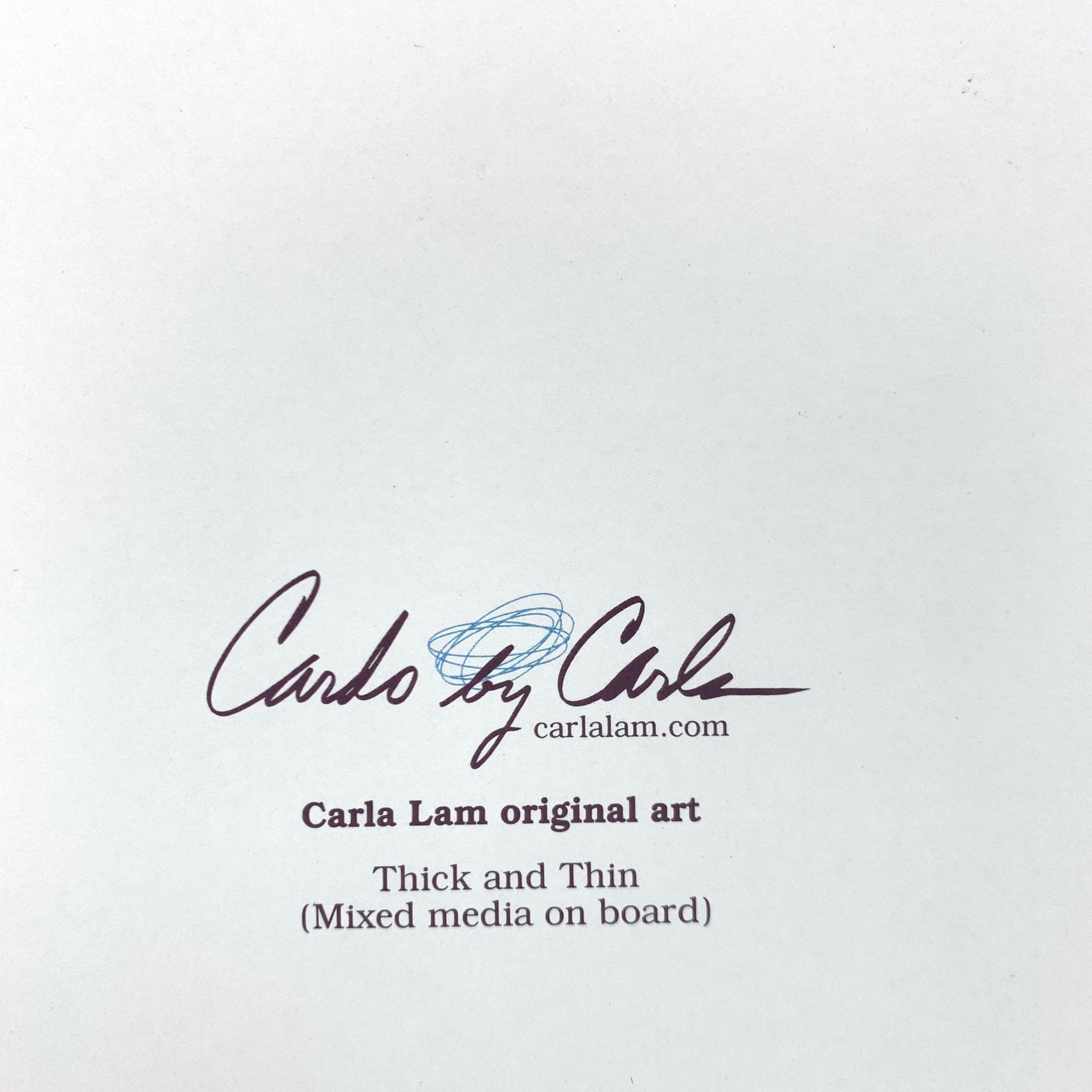 Carla Lam Original Art Card 6.75 x 4.75 - My Filosophy