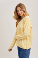 V-Neck Soft Knit Sweater Pullover-16