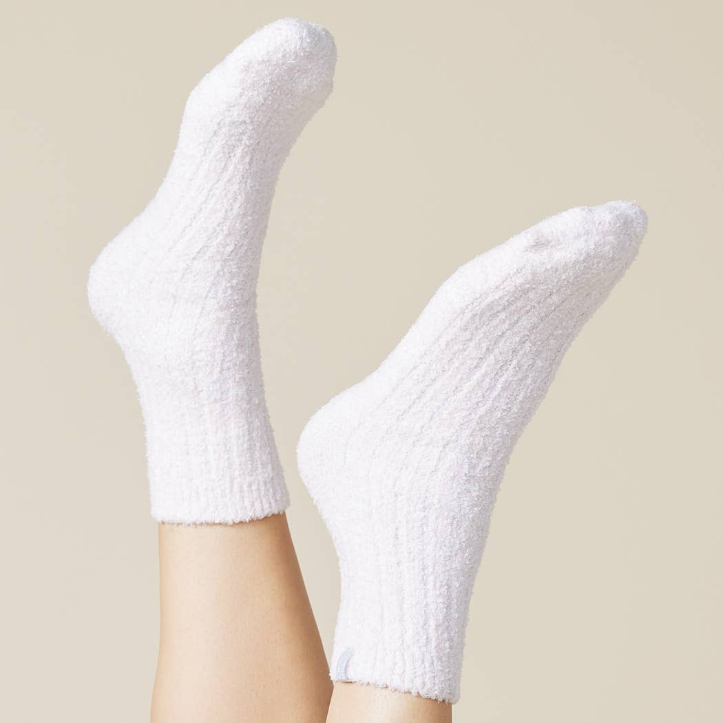 Softies Cozy Marshmallow Crew Socks with Grippers for Women