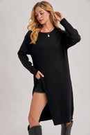 High Slit Longline Pullover-4
