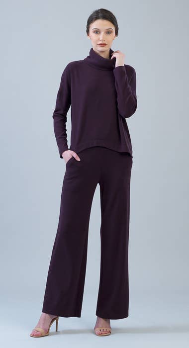 Clara Sunwoo Ultra Soft Travel Knit Turtleneck with Tipped Hem