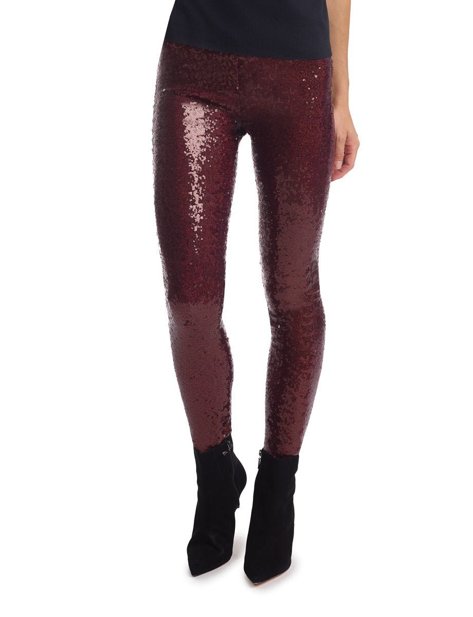 Wine Commando outlets High Waisted Sequin Leggings M