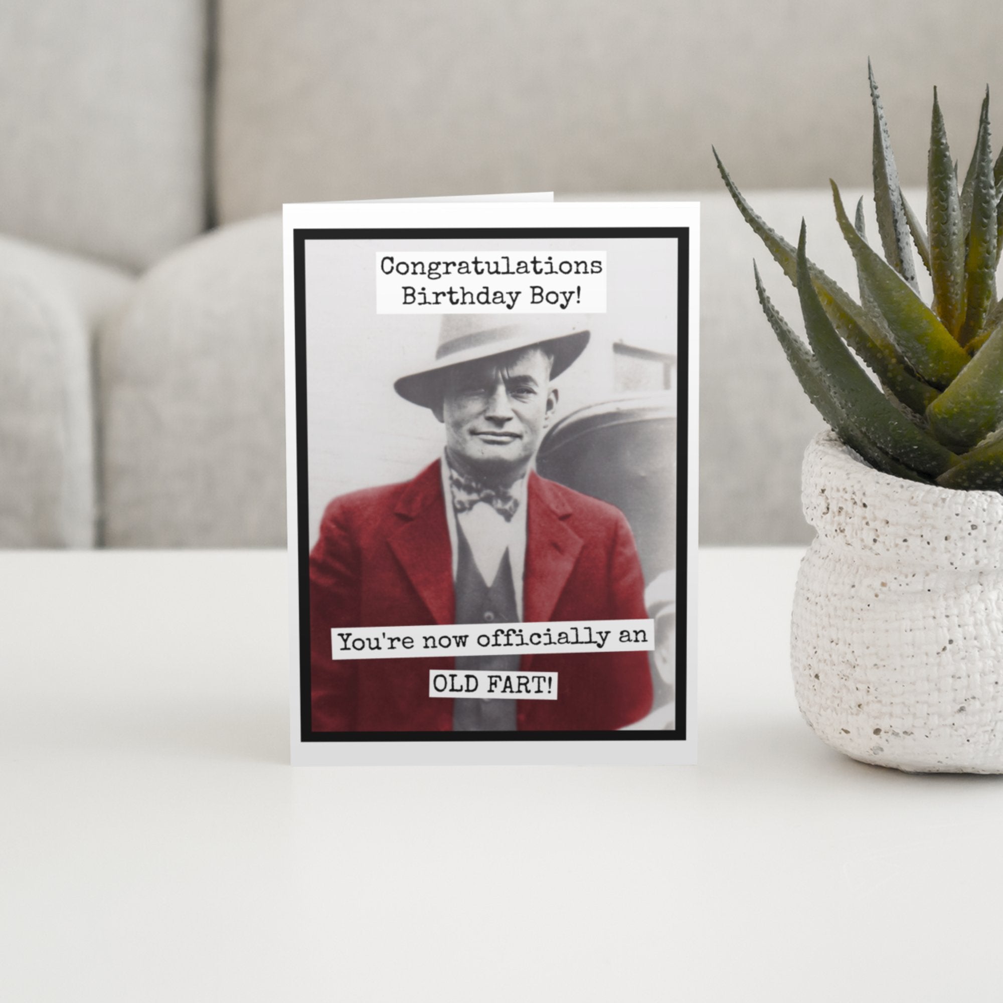 Congratulations Birthday Boy... Vintage Man Greeting Card. - My Filosophy