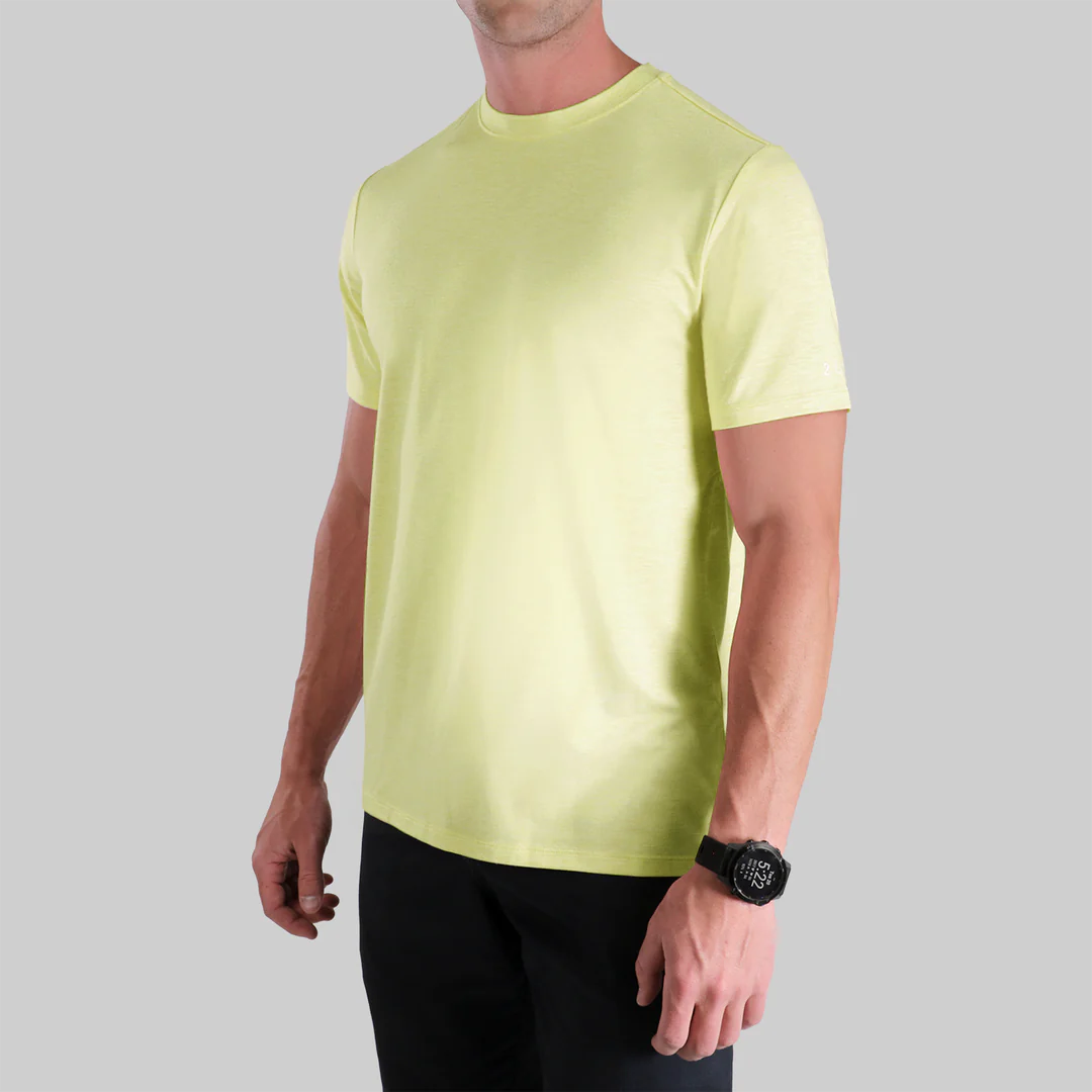 Buy heathered-light-yellow 2Undr Luxe Crew Neck Tee