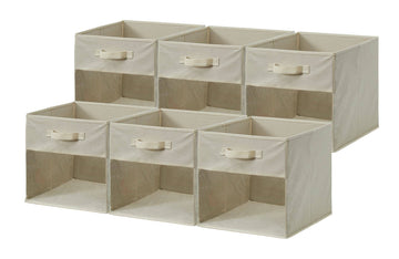 Cube 11" Fabric Storage Cubes Closet Organizer Cubby Bins W/ Transparent Front - My Filosophy