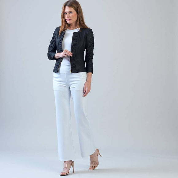 Clara Sunwoo Liquid Leather ™ Ruched Detail Jacket - COMING SOON