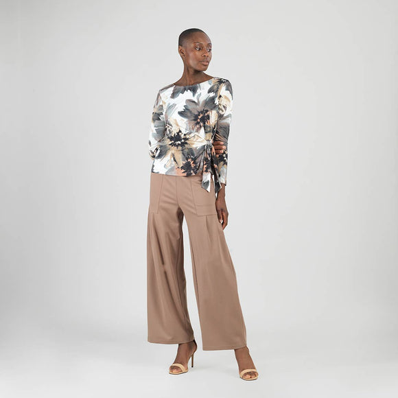 Clara Sunwoo Gauze Knit Side Tie Waist Top - Petal Whisper - ARRIVING SOON