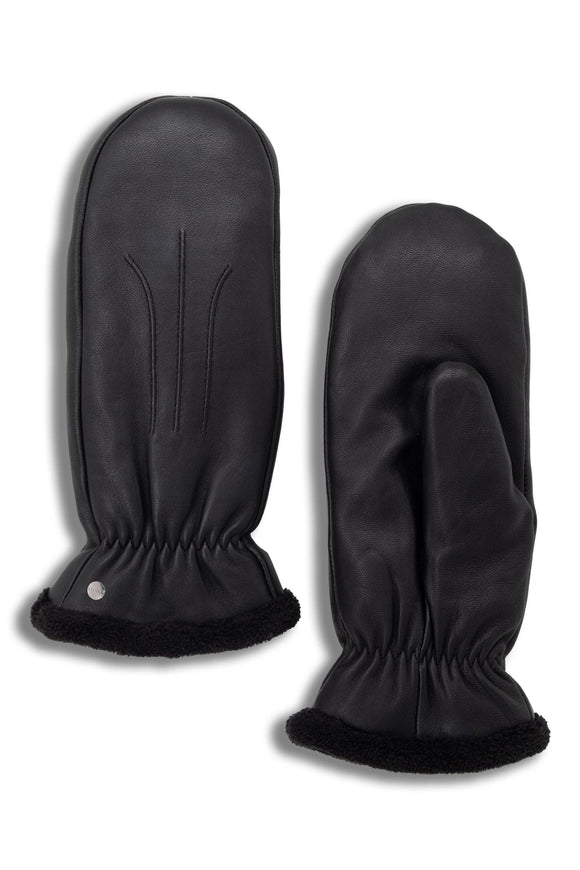Sutton Leather Mittens With Individual Fingers by Brume - Women