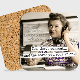 COASTER. Yes, That's Correct... Cheeky Novelty Funny Vintage - 0