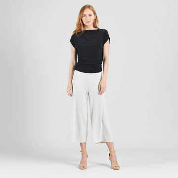 Clara Sunwoo Side Ruched Boat Neck Top - RESTOCKING IN JANUARY