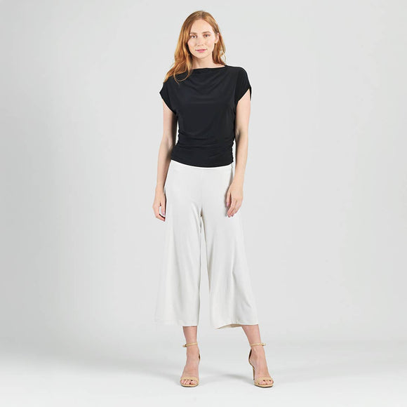 Clara Sunwoo Side Ruched Boat Neck Top - RESTOCKING IN JANUARY