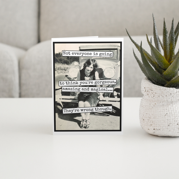 Greeting Card. Gorgeous, Magical and Amazing.