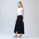Clara Sunwoo Cascade Drape Hi-Low Maxi Skirt – Travel-Friendly, Wrinkle-Free-8