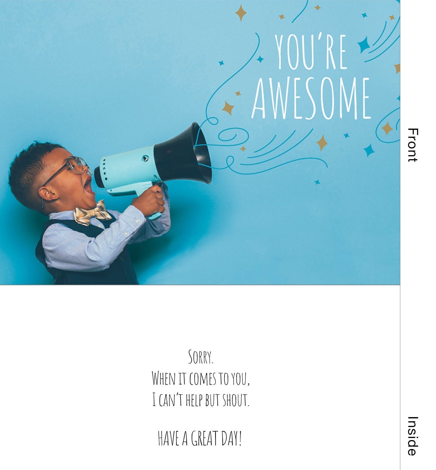 Design Design Greeting Card - Shout You're Awesome - My Filosophy