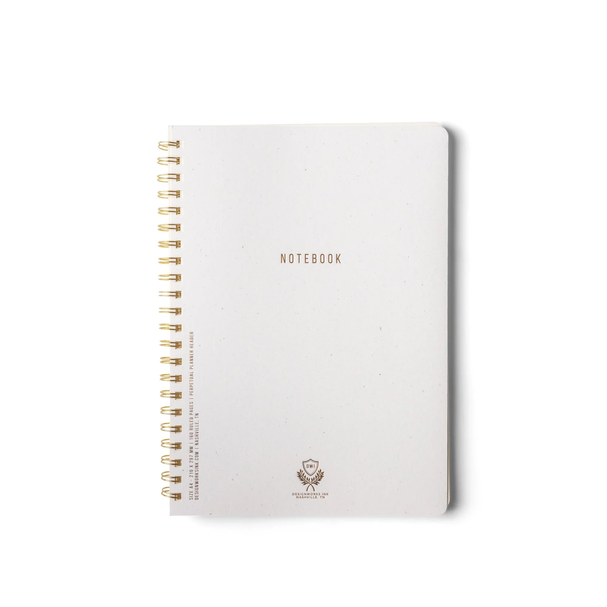 Designworks Textured Paper Cover Twin Wire A4 Crest Notebook - My Filosophy