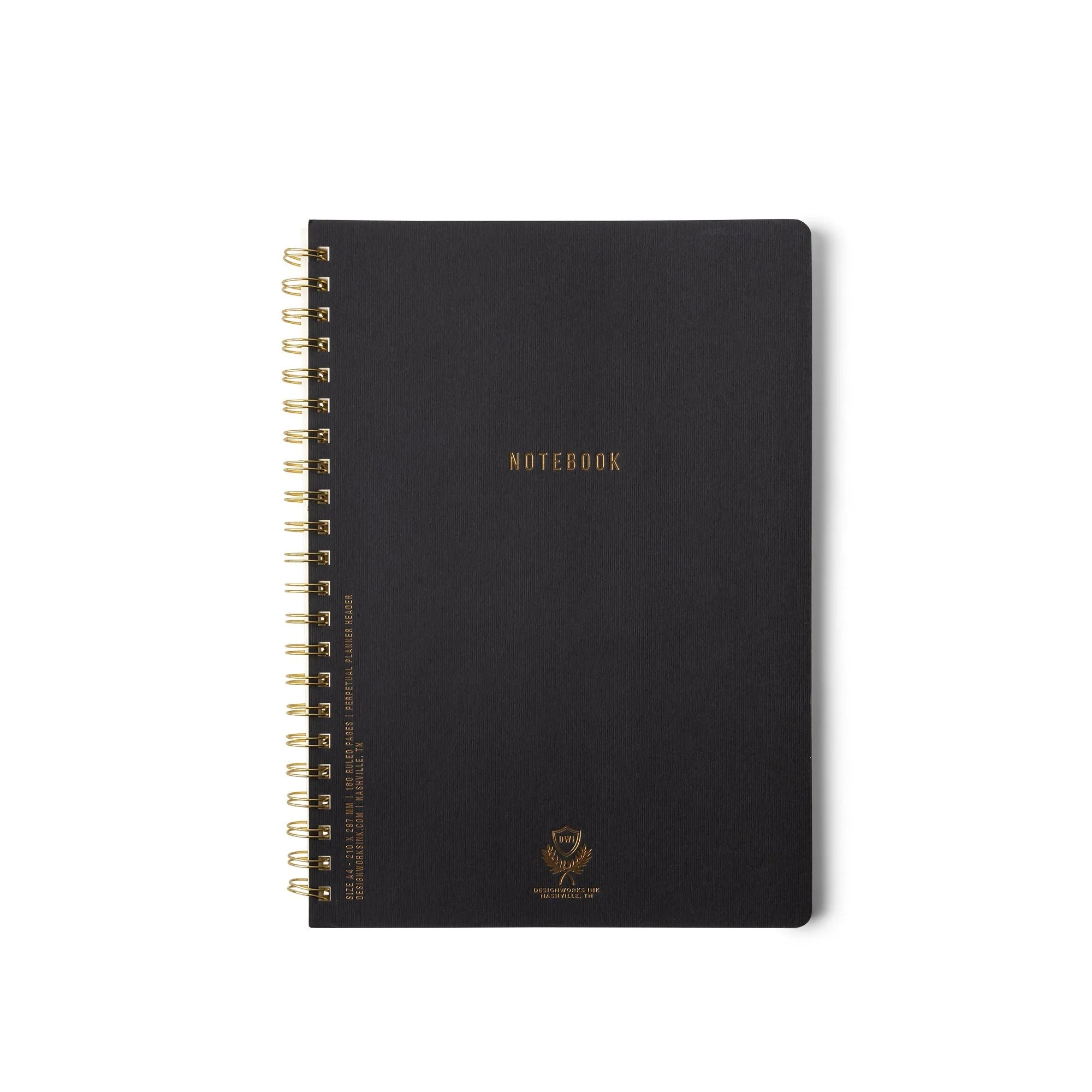 Designworks Textured Paper Cover Twin Wire A4 Crest Notebook - My Filosophy