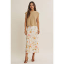 Watercolor Abstract Bias-Cut Midi Skirt-7