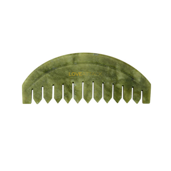 Jade Gua Sha Comb for Scalp and Neck