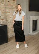 Inherit Bradi Side Zipper Midi Skirt-1
