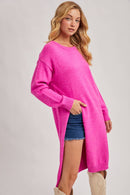 High Slit Longline Pullover-17
