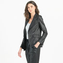 Clara Sunwoo Liquid Leather ™ Signature Pocket Blazer-11