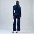 Clara Sunwoo Velvet Shimmer Signature Pocket Blazer-8