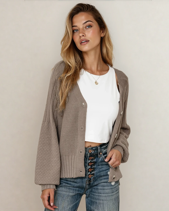 Indie & Co. Jane Mixed Texture Cardigan