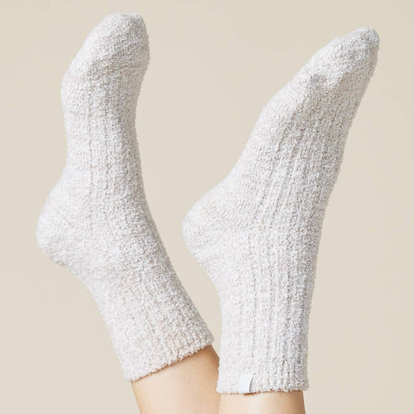 Softies Cozy Marshmallow Crew Socks with Grippers for Women