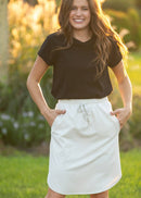 Inherit Kenedi Bone White Sport Skirt-1