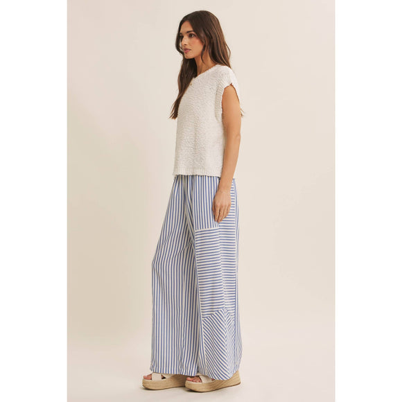 Textured Cotton Sleeveless Sweater Top
