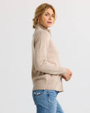Cashmere Stand Collar Cardigan by Pura Cashmere - ARRIVING SOON-7