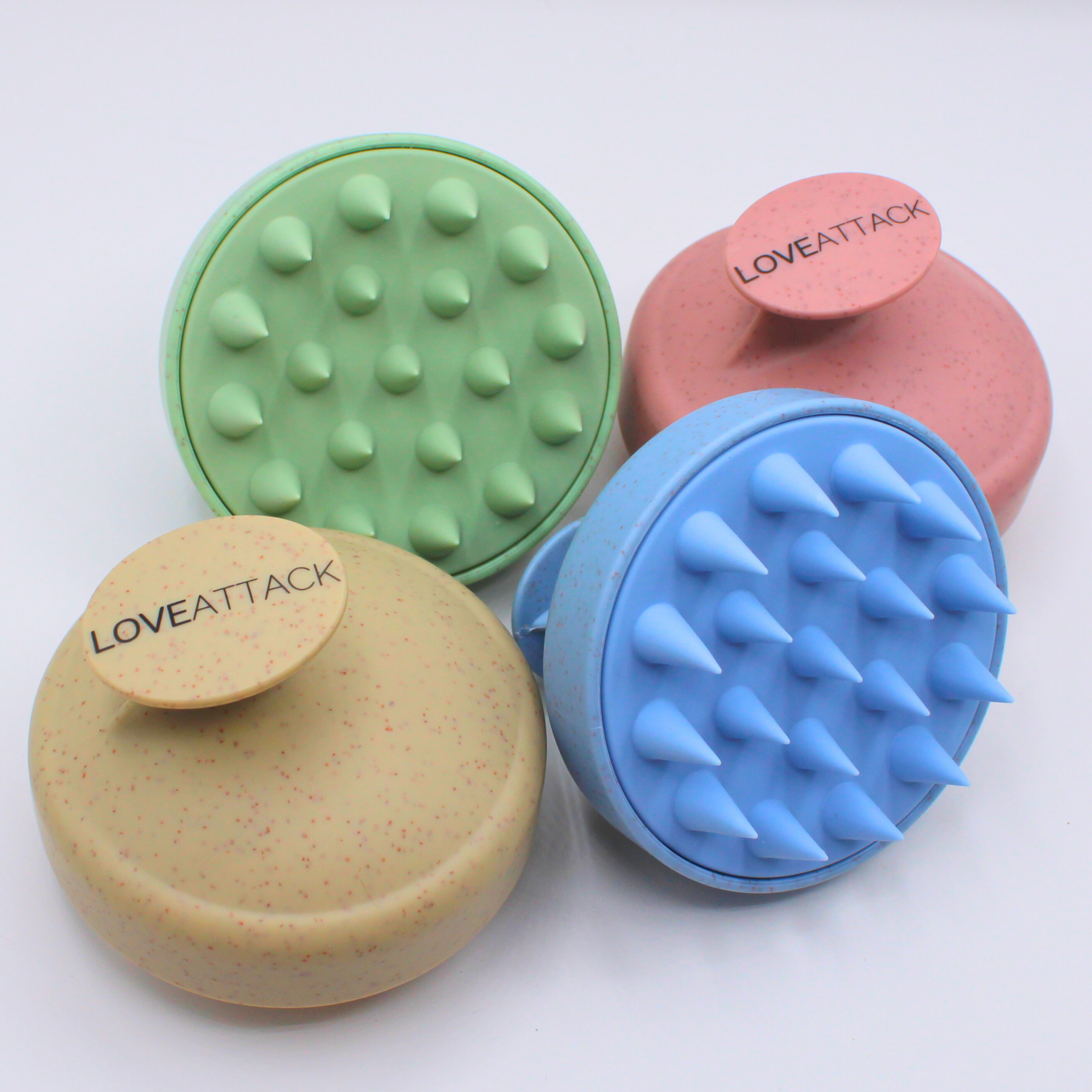 Wheat Straw + Silicone Scalp Massager Brush