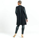 Clara Sunwoo Ponte Knit - Liquid Leather™ Sleeve Pocket Cardigan-4