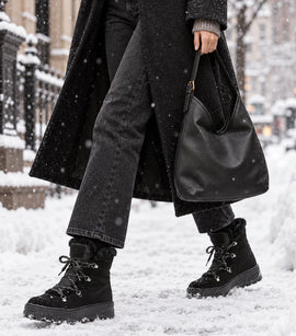 La Canadienne Excellent Shearling Lined Suede Bootie