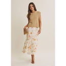 Watercolor Abstract Bias-Cut Midi Skirt-9