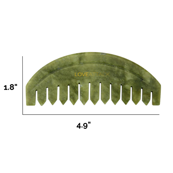 Jade Gua Sha Comb for Scalp and Neck