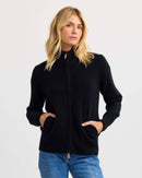 Cashmere Stand Collar Cardigan by Pura Cashmere-14