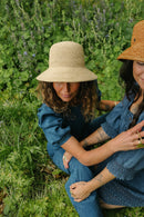 West Von Daphne Raffia Straw Bucket Hat| Natural-2