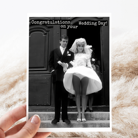 Wedding Card. Congratulations On Your Wedding Day. Vintage.