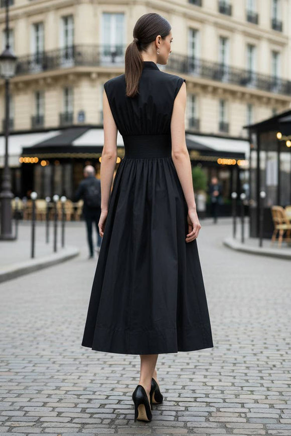 Two Way Zip Up Midi Dress