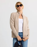 Cashmere Stand Collar Cardigan by Pura Cashmere - ARRIVING SOON-2