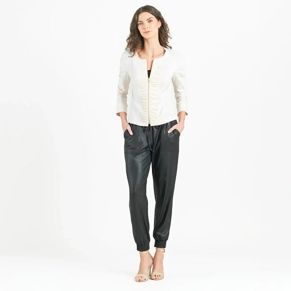 Clara Sunwoo Liquid Leather ™ Ruched Detail Jacket - COMING SOON