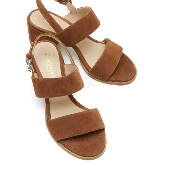 La Canadienne Flemming Suede Block Heel Sandal