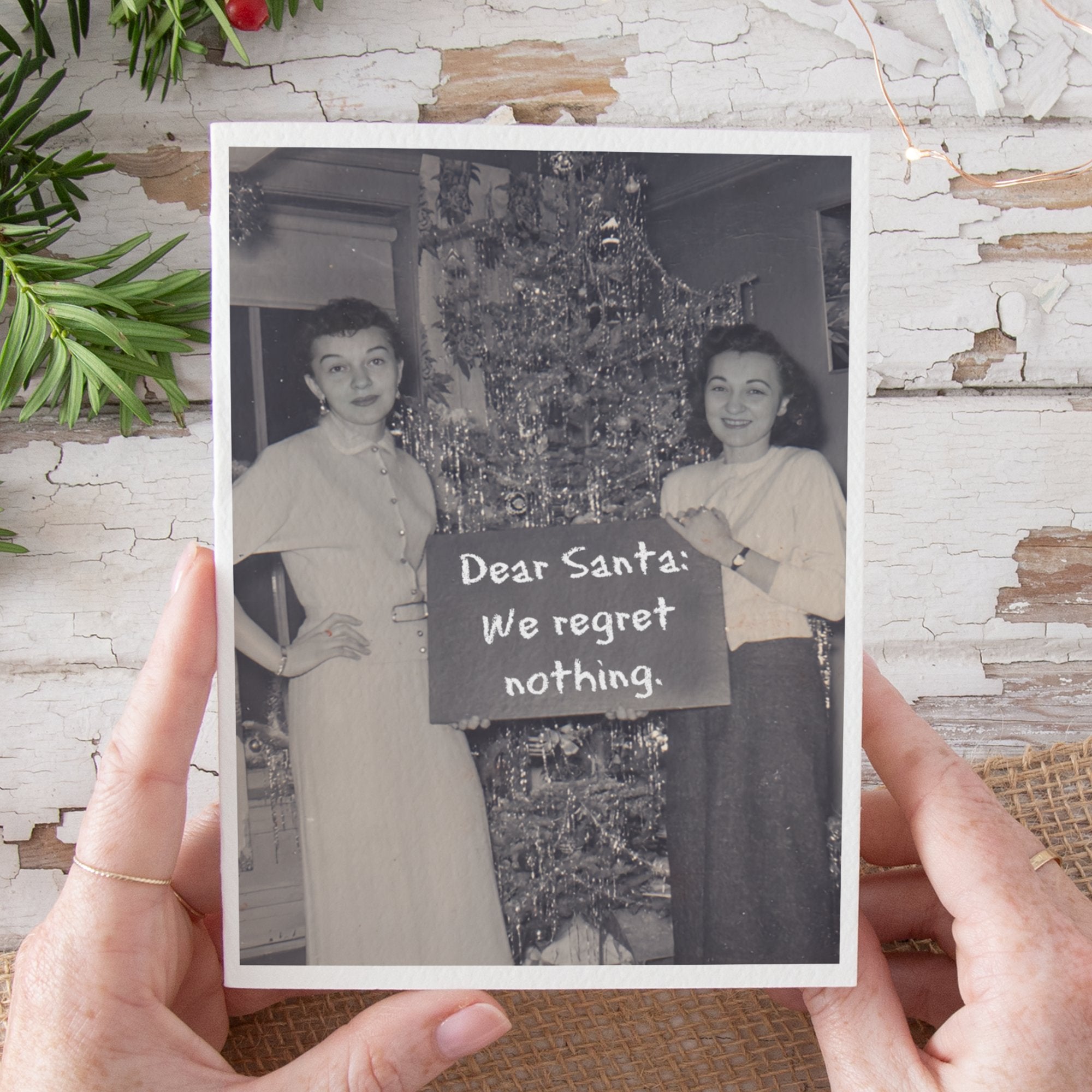 Funny Christmas Card. Dear Santa: We Regret Nothing. - My Filosophy