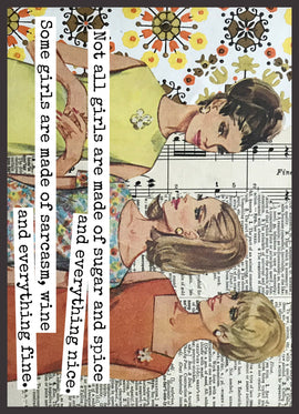 Funny Greeting Card. Not All Girls Are Made Of Sugar... - My Filosophy