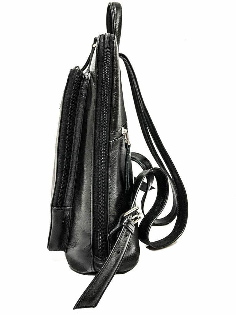 Hides Tech Leather Backpack: Small / Black - My Filosophy