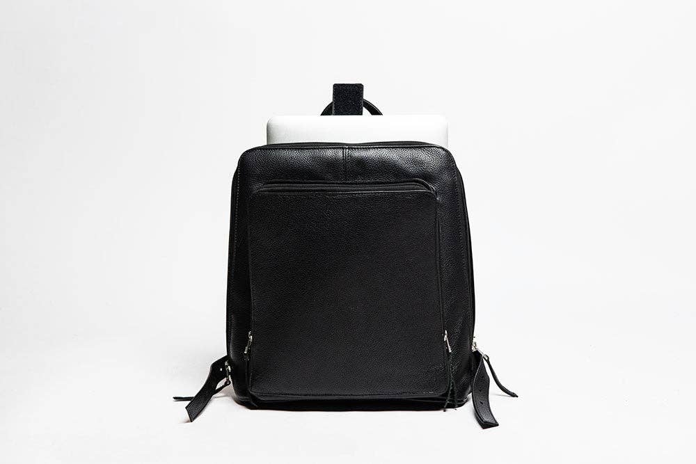 Hides Tech Leather Backpack: Small / Black - My Filosophy