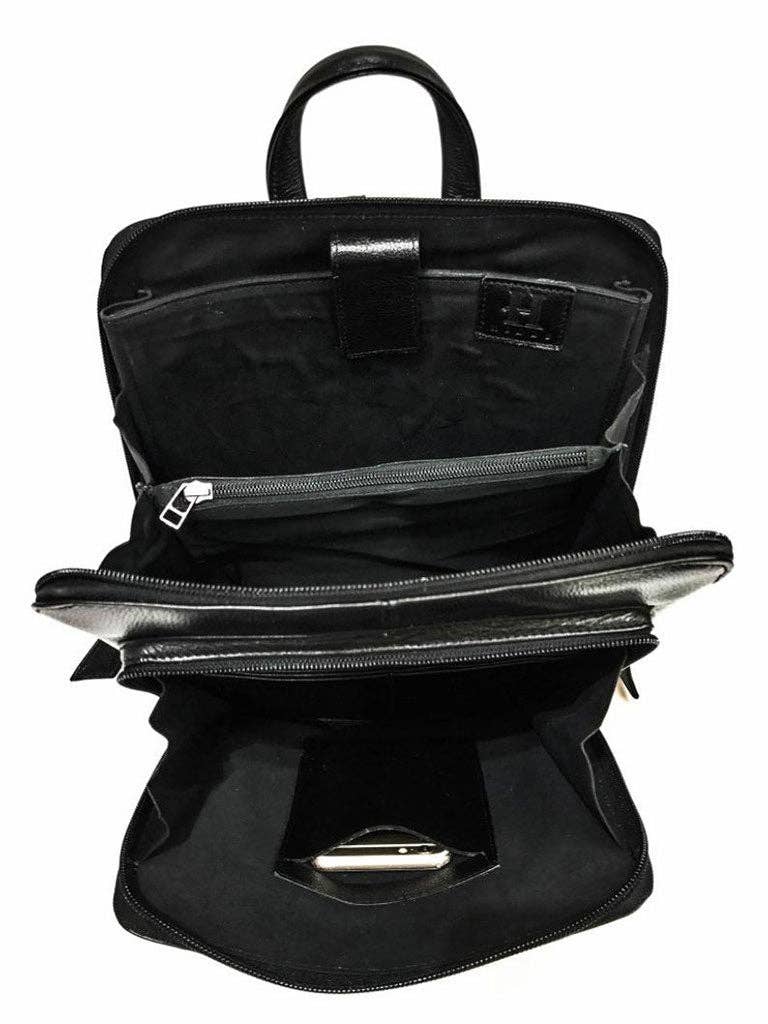 Hides Tech Leather Backpack: Small / Black - My Filosophy