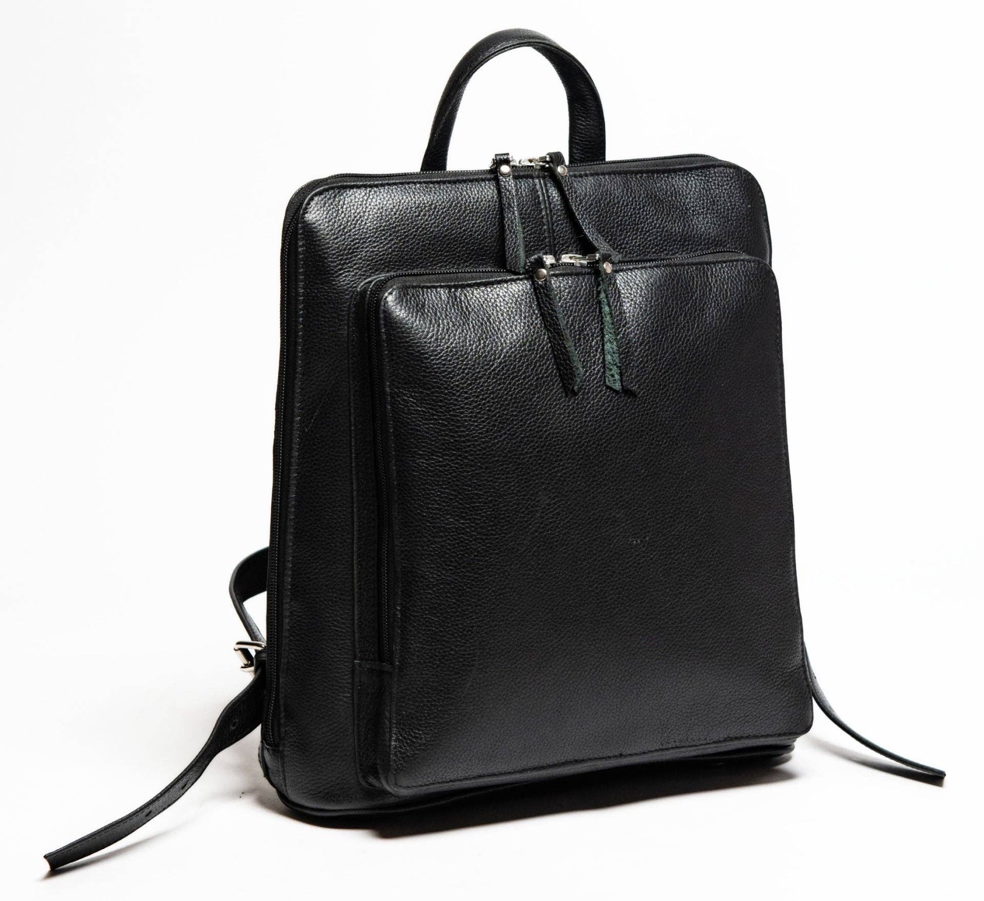 Hides Tech Leather Backpack: Small / Black - My Filosophy