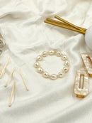 Joanna Bisley Baroque Pearls with Champagne Crystal Bracelet-4